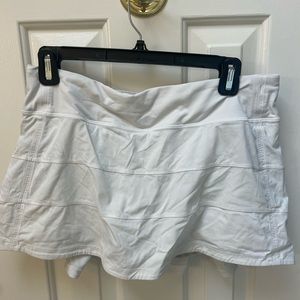 LULULEMON Pace Rival Mid Rise Skirt White Size 8